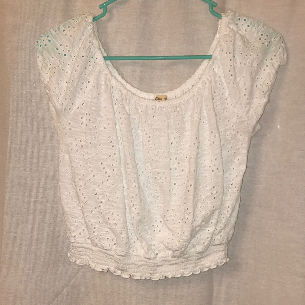 White floral crop top
